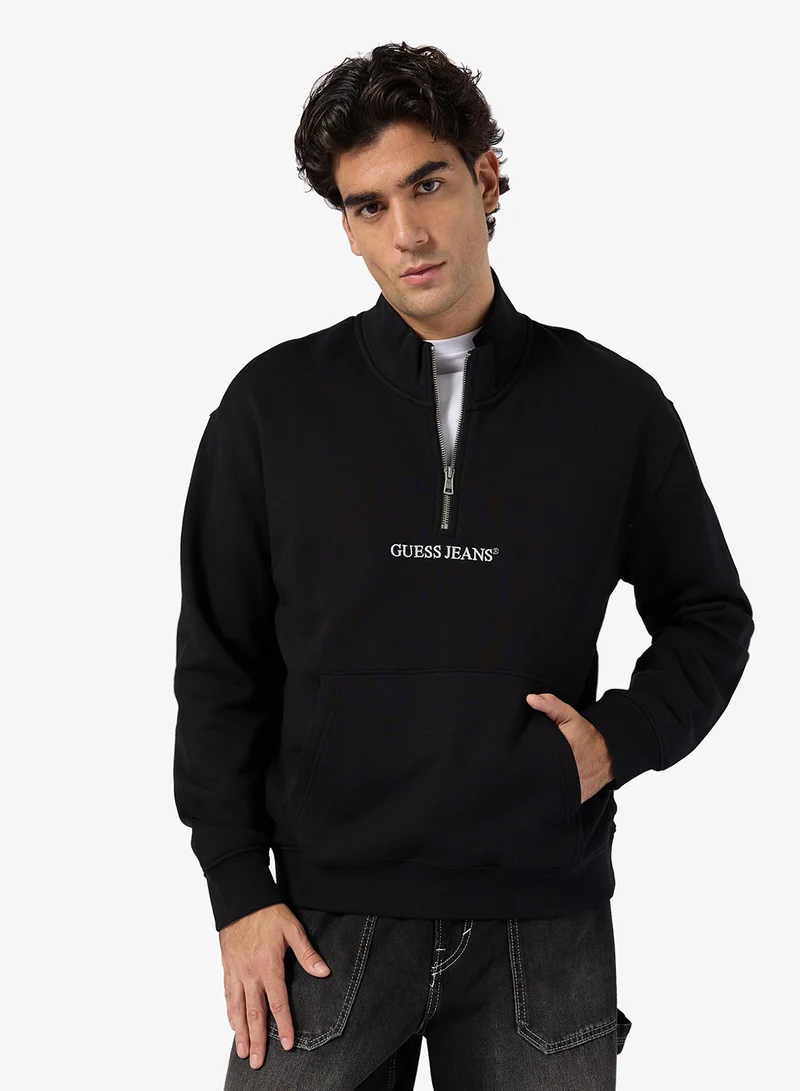 جس نصف سحاب مطرز سويت شيرت